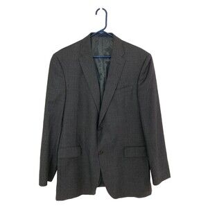 Men's Vintage Cremieux Loro Piana Wool Blazer Sport Coat Gray Plaid 46L